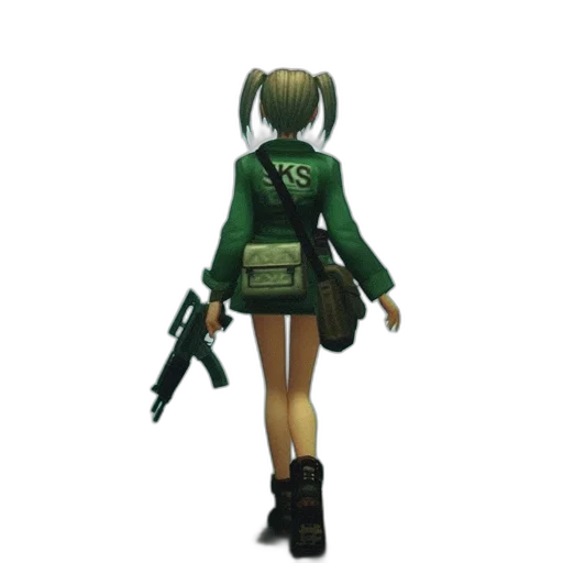 jacket, weapon, staff, 3d render transparent PNG cut-out