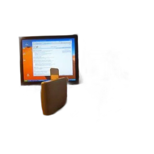 staff, workspace, three, monitors transparent PNG cut-out