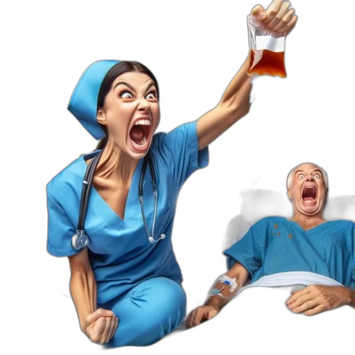 staff, humorous, scene, female transparent PNG cut-out