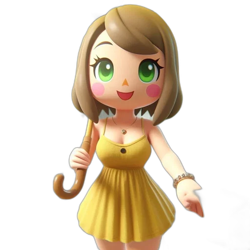 dress, staff, face, animal transparent PNG cut-out