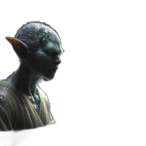 creature, mask, dragon, staff transparent PNG cut-out