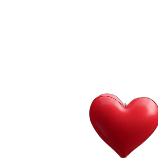 3d render, red, valentine, day transparent PNG cut-out