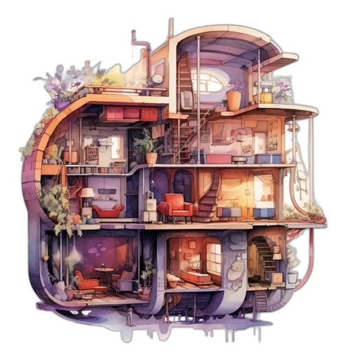 building, furniture, robot, car transparent PNG cut-out