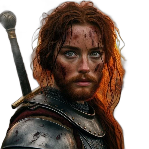 sword, face, fantasy art, photorealistic transparent PNG cut-out