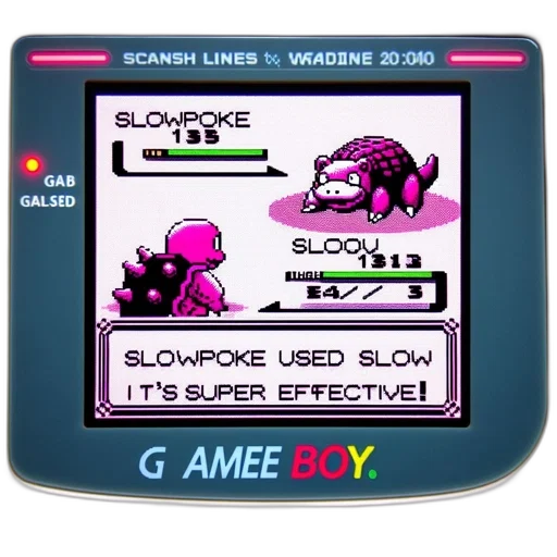 weapon, creature, pixel art, vaporwave transparent PNG cut-out
