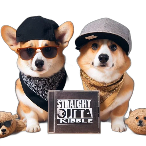 hat, staff, animal, two transparent PNG cut-out