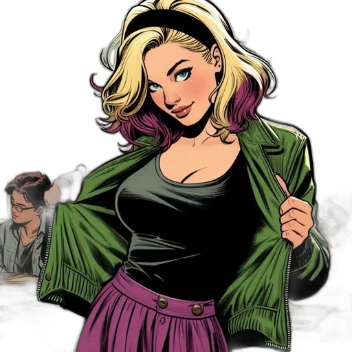jacket, comic book art, cartoon, concept art transparent PNG cut-out