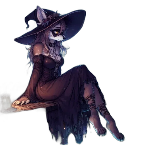 dress, hat, staff, mask transparent PNG cut-out
