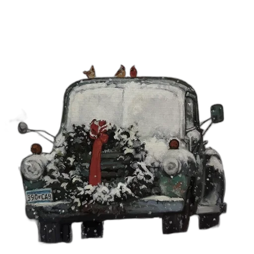 car, concept art, 3d render, snow transparent PNG cut-out