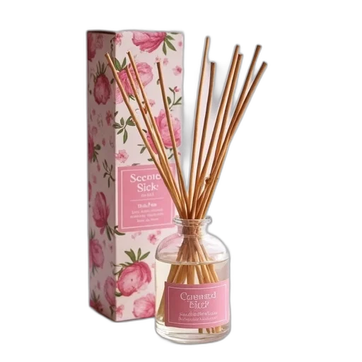 set, scented, sticks, glass transparent PNG cut-out