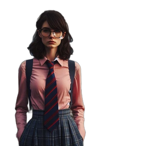 dress, jacket, face, concept art transparent PNG cut-out