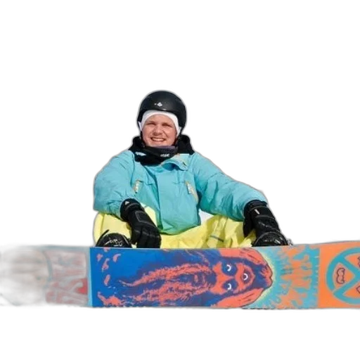 jacket, face, staff, snow transparent PNG cut-out