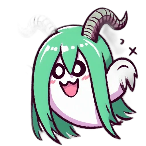 creature, dragon, hair, staff transparent PNG cut-out