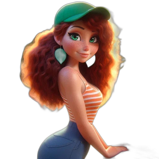 dress, hat, cartoon, concept art transparent PNG cut-out