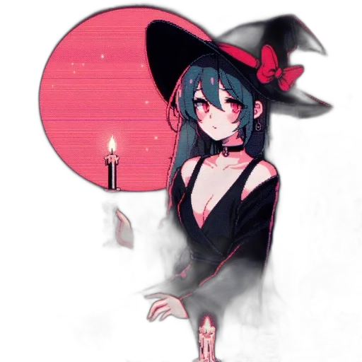 hat, dress, staff, umbrella transparent PNG cut-out