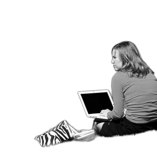 furniture, staff, monochrome, woman transparent PNG cut-out