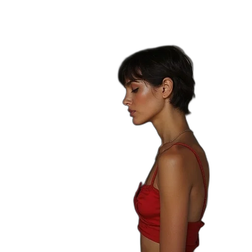 dress, jewelry, face, hair transparent PNG cut-out