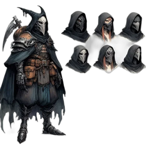 concept art, fantasy art, comic book art, 3d render transparent PNG cut-out
