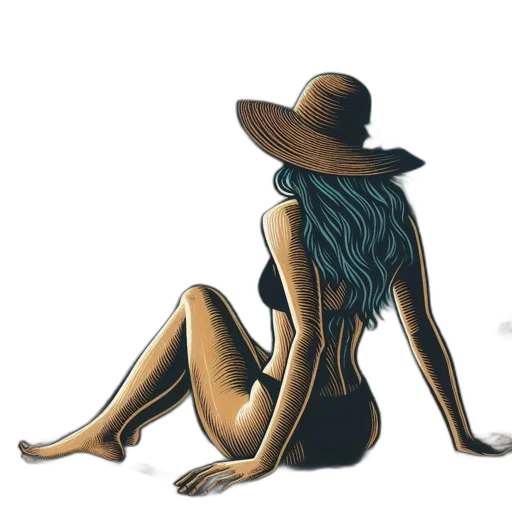 hat, dress, hair, creature transparent PNG cut-out