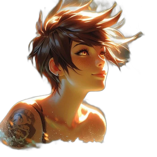 face, hair, crown, dragon transparent PNG cut-out