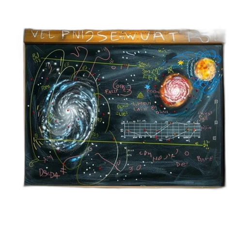 concept art, outer space, chalkboard, astronomical transparent PNG cut-out
