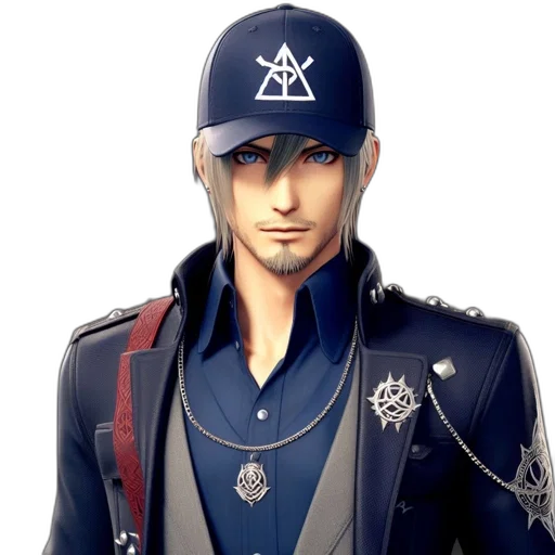 jacket, hat, staff, concept art transparent PNG cut-out