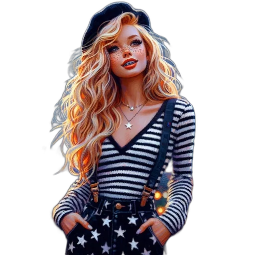 dress, cartoon, fantasy art, photorealistic transparent PNG cut-out