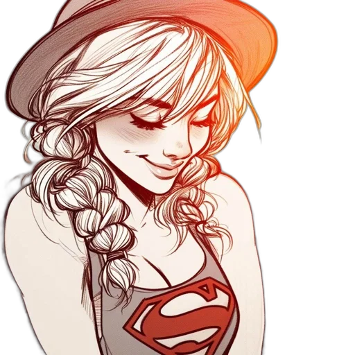 hat, comic book art, cartoon, watercolor transparent PNG cut-out