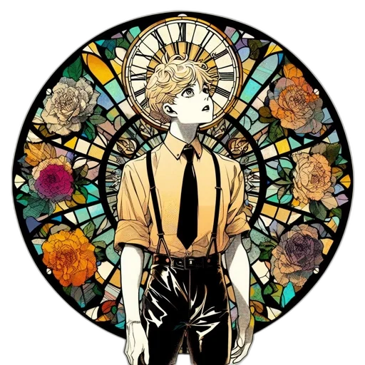 flower, crown, anime, comic book art transparent PNG cut-out