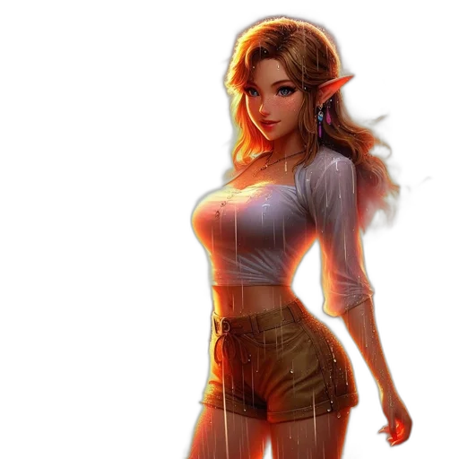 dress, concept art, fantasy art, comic book art transparent PNG cut-out