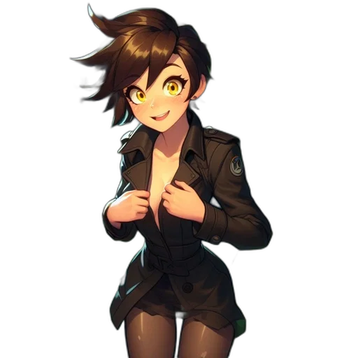 jacket, staff, dress, weapon transparent PNG cut-out