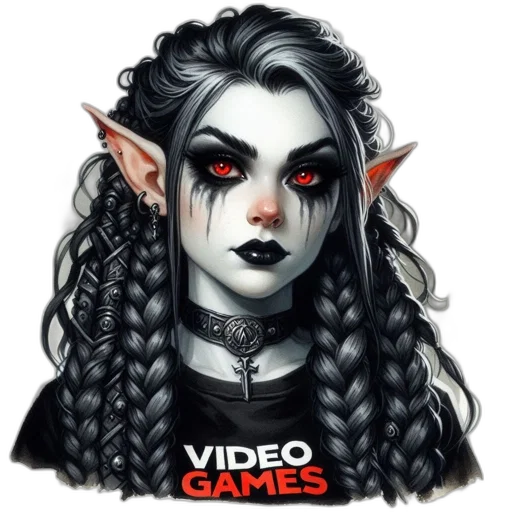 face, fantasy art, concept art, pixel art transparent PNG cut-out