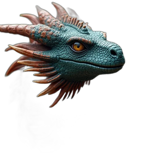 dragon, creature, animal, staff transparent PNG cut-out