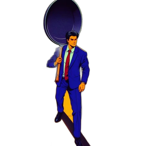 staff, jacket, umbrella, robot transparent PNG cut-out
