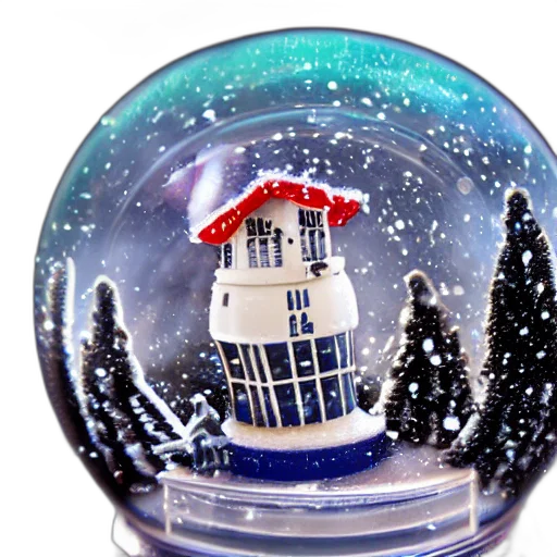 3d render, snow, outer space, globe transparent PNG cut-out