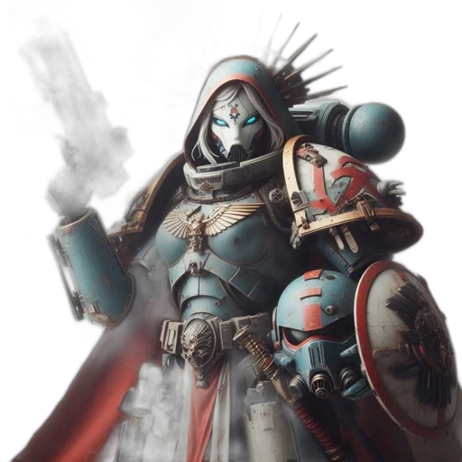 robot, sword, mask, staff transparent PNG cut-out