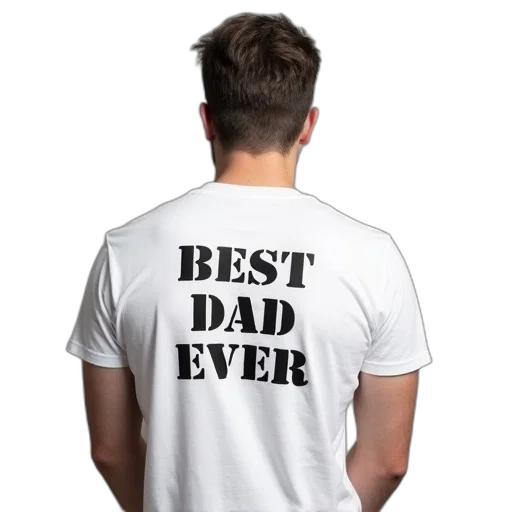 white, shirt, slogan, best transparent PNG cut-out