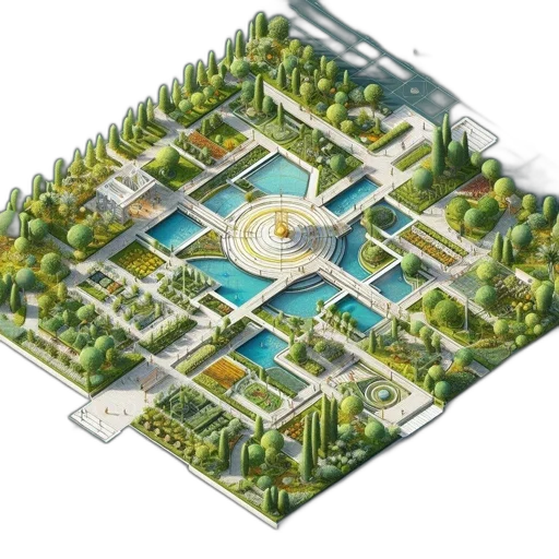 building, 3d render, concept art, photorealistic transparent PNG cut-out