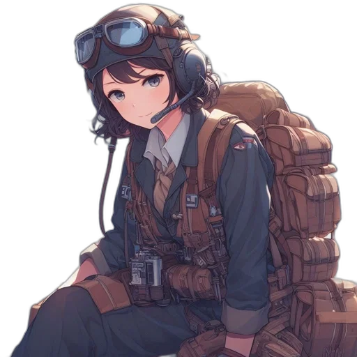 jacket, staff, weapon, hat transparent PNG cut-out