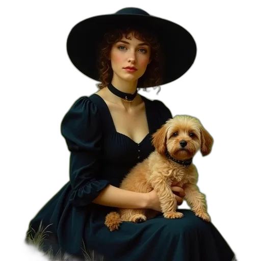 hat, dress, animal, face transparent PNG cut-out