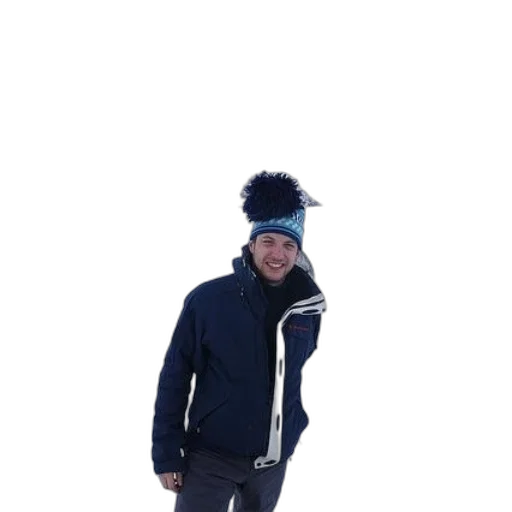 jacket, hat, staff, creature transparent PNG cut-out