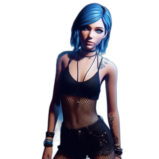 concept art, cyberpunk, fantasy art, 3d render transparent PNG cut-out