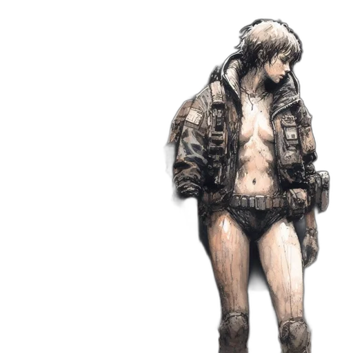 jacket, weapon, animal, concept art transparent PNG cut-out