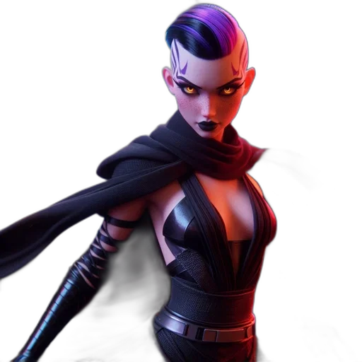 concept art, 3d render, comic book art, cyberpunk transparent PNG cut-out