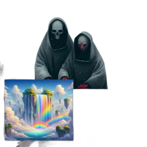 concept art, fantasy art, pixel art, fog transparent PNG cut-out