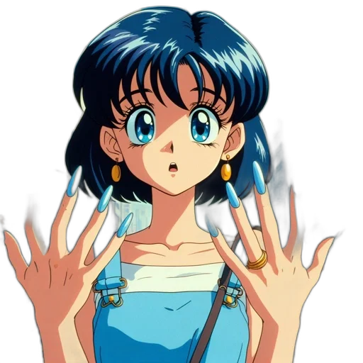 jewelry, dress, anime, vaporwave transparent PNG cut-out