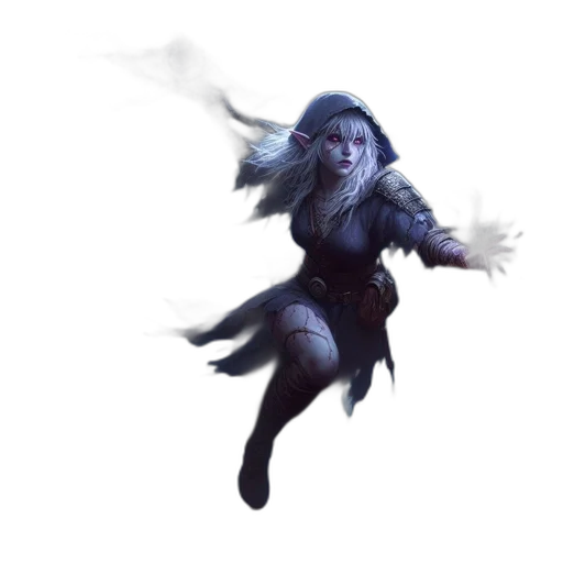 creature, dragon, staff, hair transparent PNG cut-out