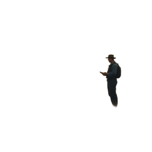 hat, staff, robot, animal transparent PNG cut-out