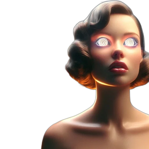 robot, face, 3d render, concept art transparent PNG cut-out