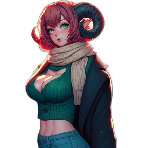 jacket, staff, creature, dress transparent PNG cut-out